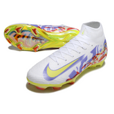 Nike Air Zoom Mercurial Superfly 10 Elite FG White, Purple and Green Football Boots